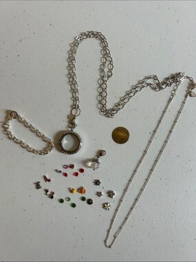 Origami Owl Lot w/Necklaces, bracelet, Charm and Interchangeable Accents